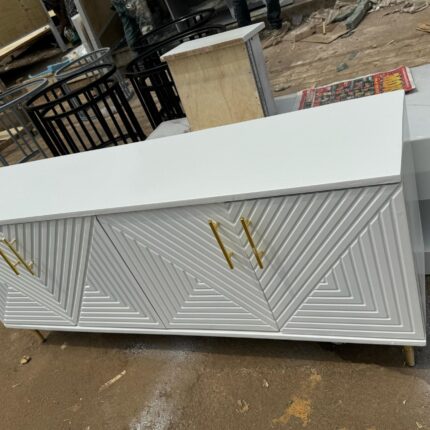 Modern 6ft TV Stand – White Finish